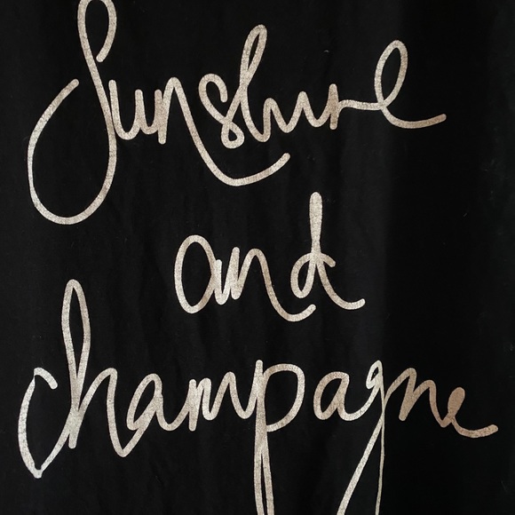 Lounge Tee - Sunshine and Champagne - B & W - Picture 3 of 6